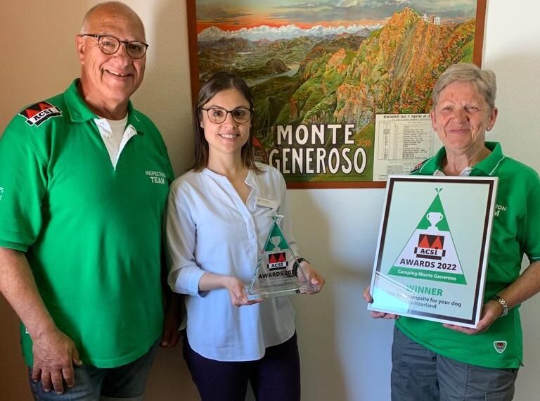 Il Camping Monte Generoso è stato riconosciuto come “the best campsite for your dog” di tutta la svizzera da parte di ACSI, il maggior specialista europeo dei campeggi