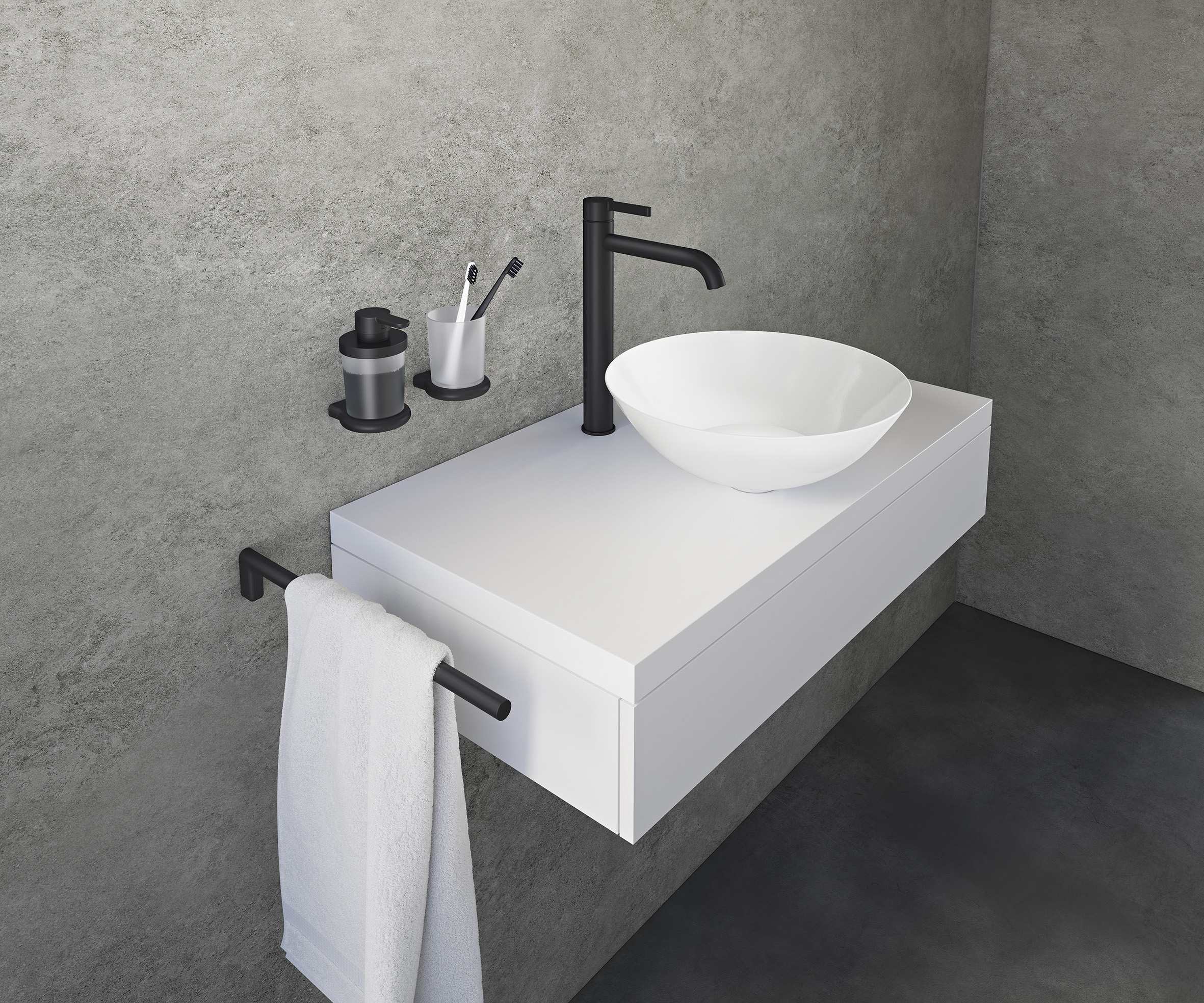 Accessori da bagno della Linea Nia disponibili anche in nero Per un bagno  raffinato: accessori in nero - Ticino Digital Business