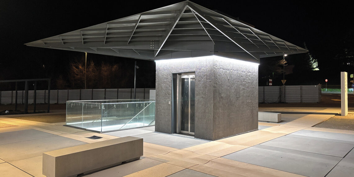 Copertura autosilo centro Cocoon: un sistema statico stiloso
