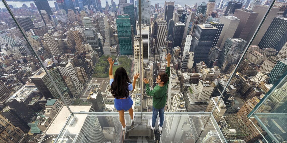 Vista spettacolare sullo skyline di New York
